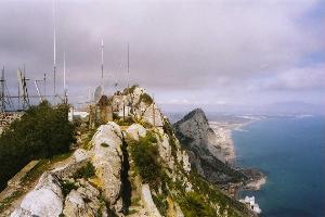 The Rock at Gibraltar, with antennas galore