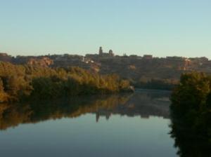 Daybreak at Toro from Duero valley