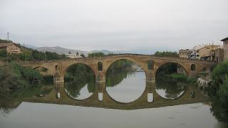 Centuries old bridge at Puente la Reina