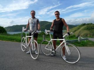 Osmosno on their first single speed on steep hills experience in Thailand