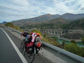 Cycling along the Sierra Nevada to Granada and the same day up to Pico Veleta